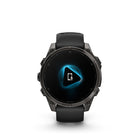 Garmin fēnix 8 - AMOLED Outdoor Recreation/Adventure Watches - 47 mm - Sapphire, Carbon Gray DLC Titanium with Black/Pebble Gray Silicone Band-9