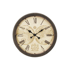 Monarch Specialties Clocks 20" Round Wall Clock - Antique -Enhance your home decor with this trendy 20" round wall clock in a transitional style, with a durable and high quality antique brown plastic frame with a clear glass surface