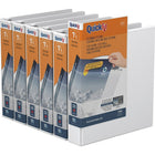 QuickFit View Binder - Round Ring - 1.5" - White - 6 Pack-Round Ring View, White, 275 Sheet Capacity, 1.5"