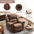 Ebello Chemika 40.9" W Classic Super Soft Padding And Oversize Manual Recliner With Rivets-brown-6