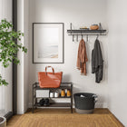 Seville Classics Resin Wood Composite Utility Shoe Rack, 2 Pack-Folds flat for easy storage with an easy, no-tool assembly