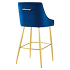 Modway Discern Performance Velvet Bar Stool - Navy-Decorative Handle