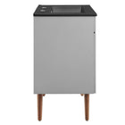 Modway Harvest 24" Bathroom Vanity - Grey/Black-Integrated Basin Countertop