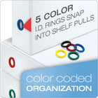 Cardinal 4" White Freestand Binder with Slant-D Rings-No-pinch ring opens, closes and locks with one touch