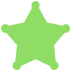 JAM Paper Standard Label Rolls - Sherrif Star - 2 3/4 x 2 3/4 - Neon Green - 125 Labels/Roll-Size: Sherrif Star ( 2 3/4 x 2 3/4 Inches ) | Printer friendly labels are easy to create and customize.