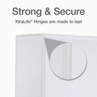 Cardinal XtraLife ClearVue Locking D-Ring Binder, White, 3”-White