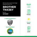 CIG Brother TN436Y Remanufactured Toner Cartridge - Extra High Yield - Yellow-6500