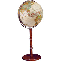 Replogle Commander Ii 16" Antique Ocean Floor Globe - English-Approved cartography/ u.s. mapping by u.s. state department