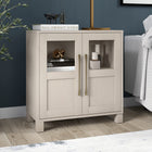 Hudson&Canal Holbrook 28"W Accent Cabinet - Alder White-Crafted of sturdy MDF materials in an alder white finish