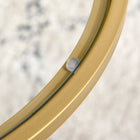 HOMCOMNesting Coffee Tables with Metal Base - Gold - Set of 2-Material: Tempered Glass, Metal