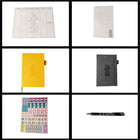 Wamaco Pineapple Passionate Planner Collection - Yellow Planner, Grey Journal, Stickers, Notepad, Weekly Deskpad, Pen-Compact – The journal and planner in this set are both hard cover and small enough to fit into most bags or purses. This makes them perfect for those people on the go.