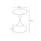 Manhattan Comfort Patchin 15.75" Modern End Table - Brown and Gold - Set of 2-Smooth Metal Base with Wooden Finish Look for a Sleek Modern Addition to Your Home