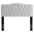 Modway Amber Tufted Performance Velvet King Platform Bed - Light Grey-Assembly Required