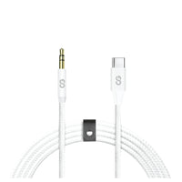 LOGiiX Piston Connect Braid 1M Aux to USB-C - White-Premium USB Type-C to Aux cable for a seamless wired listening experience