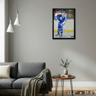Borje Salming Maple Leafs Blue Action - Framed Canvas - 22" x 31"-Ready to hang - arrives fully assembled