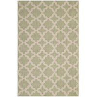 Modway Cerelia Moroccan Trellis Indoor/Outdoor Area Rug - 5 ft W x 8 ft L - Beige/Light Green-Moroccan Trellis Area Rug