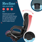 La-Z-Boy Aberdeen Ergonomic Bonded Leather Swivel Executive Office Chair - Black-Durable 5-star nylon base and 360° dual-wheel casters