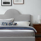 Modway Sunny Performance Velvet Full Bed - Light Grey-Reinforced Center Beam and Support Legs