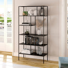 Hudson&Canal Winthrop 72"H Bookcase - Blackened Bronze-Features easy assembly