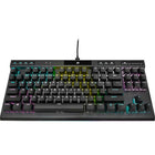 Corsair K70 RGB TKL Wired Optical-Mechanical OPX Linear Keyswitches Gaming Keyboard-CORSAIR OPX RGB Optical-Mechanical Keyswitches: Hyper-fast input with 1.0mm actuation distance and smooth linear travel, guaranteed for 150 million keystrokes.