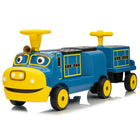 KIDS ON WHEELZ Chuggington 12V Electric Kids' Ride-On Train Toy with Whistle and Music Player - Blue-Unique Ride-Along Fun for Parents and Kids: This train features an extra-long seat and an impressive 60 kg load capacity on the parent seat, allowing a parent or two children to ride together for shared, bonding playtime. 