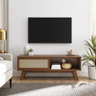 Modway Soma 47" TV Stand - Walnut-Natural Rattan Weave