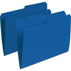 Staples 1/2 Cut File Folders - Letter Size - Navy Blue - 100 Pack-Coloured folders are a great way to colour-code files for fast access to information