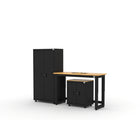 Cat RTA Garage Storage Cabinetry 3-Piece Set with 1 Locker, 1 Base and 48" Workbench-Secure Locking Storage: Integrated 3-point locking system with key keeps tools, supplies, and equipment protected and organized.