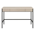 Hudson&Canal Nolan 48" Writing Desk - Alder White-Features three push-to-open drawers with fluted detailing