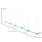 PawHut Adjustable Dog Agility Training Obstacle Set - Blue/White-Made of sturdy PE material for superior quality 