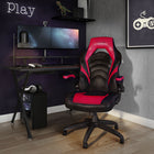 Emerge Vortex Bonded Leather Gaming Chair - Black/Red-Supports up to 275lbs