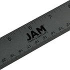 JAM Paper Strong Aluminum Ruler - 12" - Grey Metallic-Size: 12 Inches long / 1 Foot ruler