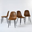 Homy Casa Upholstered Guest & Reception Chairs - Brown Fabric - 4 Pack-Khaki fabric adds a modern touch: Neutral color that suits any décor.