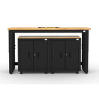 Cat RTA Garage Storage Cabinetry 3-Piece Set with 2 Bases and 72" Workbench-3-Piece Cabinet & Workbench Set: Two heavy-duty base cabinets paired with a 72″ workbench deliver practical storage and workspace in a compact footprint.