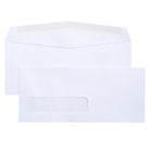 Staples Window Envelopes - FSC Certified - #10 - Open Side - 24lb White Wove 4-1/8" x 9-1/2" - Box of 500-White Wove
