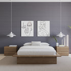 Nexera Malibu Bed Frame - Full Size - Brown Oak-Easy Assembly and Delivery: Hassle-free assembly, doorstep delivery for a convenient bedroom upgrade