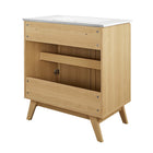Modway Soma 30" Bathroom Vanity - Oak/White-8" Centerset Holes