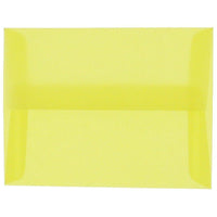 JAM Paper 4Bar A1 Translucent Vellum Invitation Envelopes - 3.625" x 5.125" - Primary Yellow - 25 Pack (1591616)-Color: Primary Yellow 
