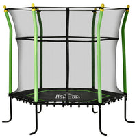 Soozier Kids Trampoline with Enclosure Net - 64" Dia. - Green-Give your sweetie hours of bouncing fun with this mini trampoline 