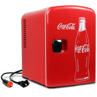Coca-Cola Classic Red Mini Fridge-4 L (4.2 qt) capacity holds 6 standard soda cans