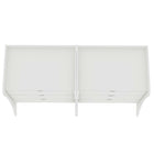 Manhattan Comfort Coney 27.55" Mid-Century Modern Dresser 2-Piece Set - White-30 Day Limited Manufacturer's Warranty