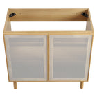 Modway Calla 36" Perforated Metal Bathroom Vanity Cabinet - Oak-8