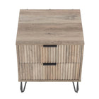 Manhattan Comfort DUMBO 20.07" Modern 2-Drawer Nightstand 2-Piece Set - Rustic Grey-30 Day Limited Manufacturer's Warranty