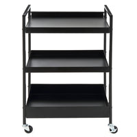 Union & Scale Rolling Cart - Black-4 smooth-rolling wheels (2 lockable)