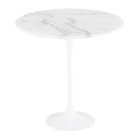 Plata Import 20.5 MDF Round Side Table - Marble-Luxurious Marble Top
