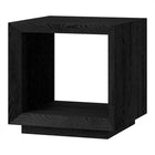 Hudson&Canal Evie 22"W Rectangular Side Table - Black Grain-Tabletop features a weight capacity of 50 lbs, lower shelf can hold 40 lbs