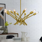Modway Cherish Brass Metal Pendant Light - Brass-Ten E26 25W Bulbs (Not Included)