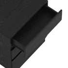 Manhattan Comfort Ardea 20" Contemporary 3-Drawer Nightstand - Black-Minimalist modern design with smooth, handle-less drawer fronts for a sleek, uninterrupted look