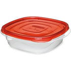 Rubbermaid TakeAlongs Square Food Storage Containers - 669 mL (2.9 Cup) - Ruby Red - 4 Pack-Set includes four 669 mL (2.9-cup) containers and lids