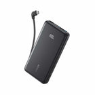 Anker Zolo 20000mAh 22.5W Power Bank with Built-In USB-C Cable - Black-22.5W Fast Charging: Supports 22.5W fast charging via the built-in USB-C cable or USB-C port.